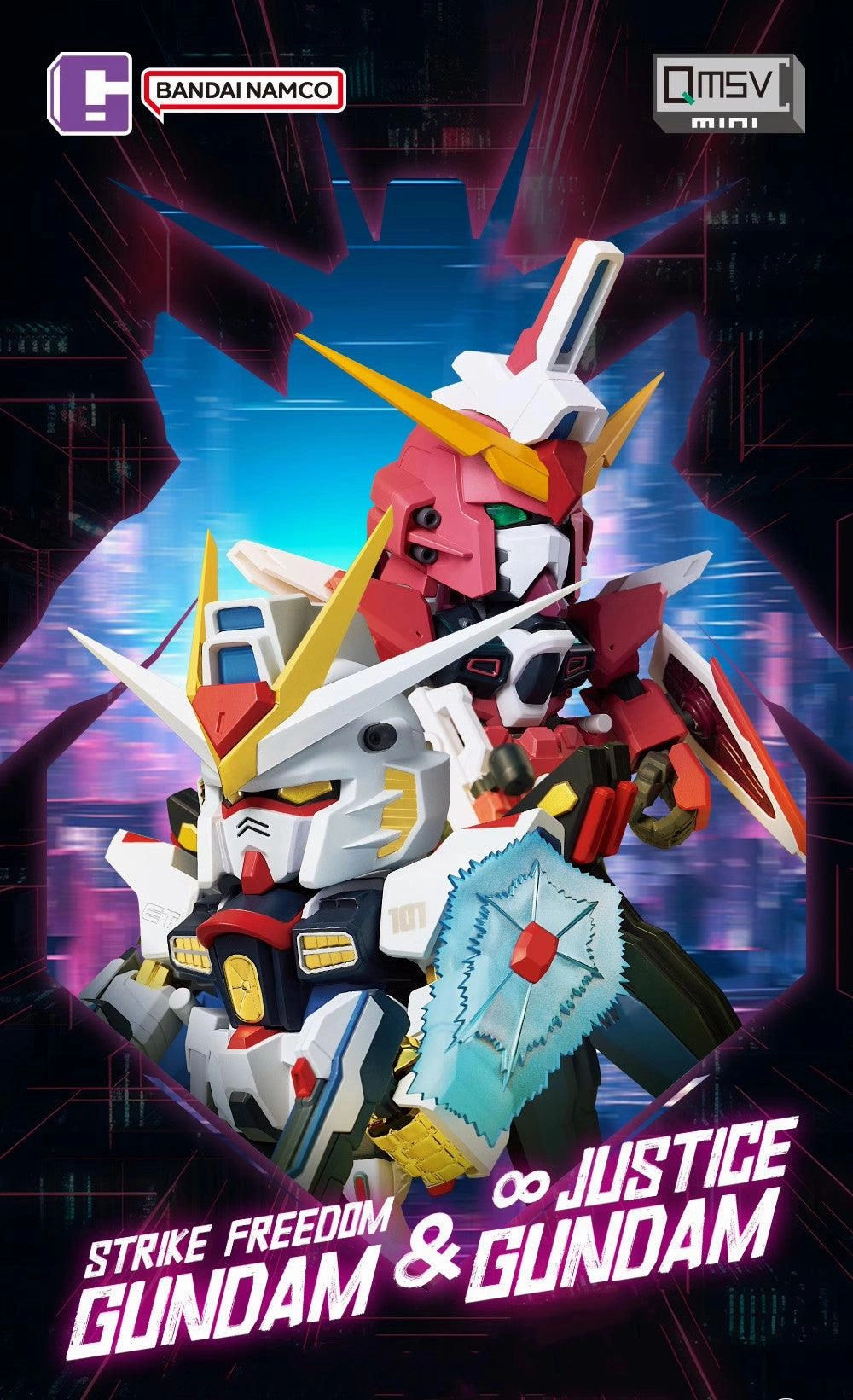 QMSV Strike Freedom Gundam & Infinity Justice Gundam Mini Figure Attribute Point Memory Loss