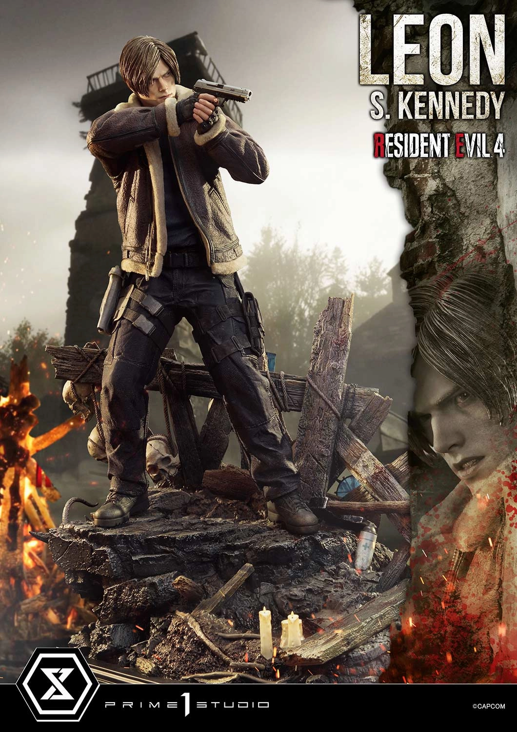 Resident Evil 4 - Leon S. Kennedy (Bonus) 1/4 Scale Statue Underground Scene