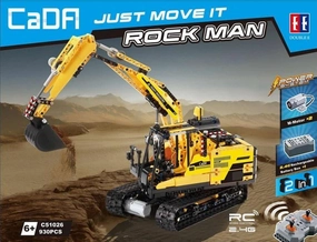 Rock Man Excavator Machine Building Blocks Set Human Rights Comedy Relief