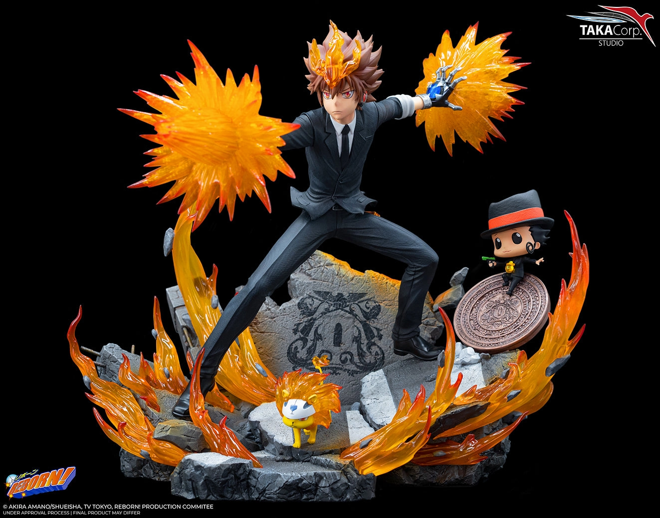 Window Sill Hitman Reborn - Tsuna, Reborn, and Natsu 1/6 Scale Statue