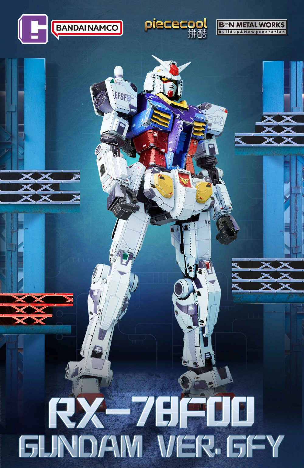 BN Metal Works RX-78F00 Gundam GFY Yokohama Version Metal Assembly Kit Enchanting Table Time Manipulation