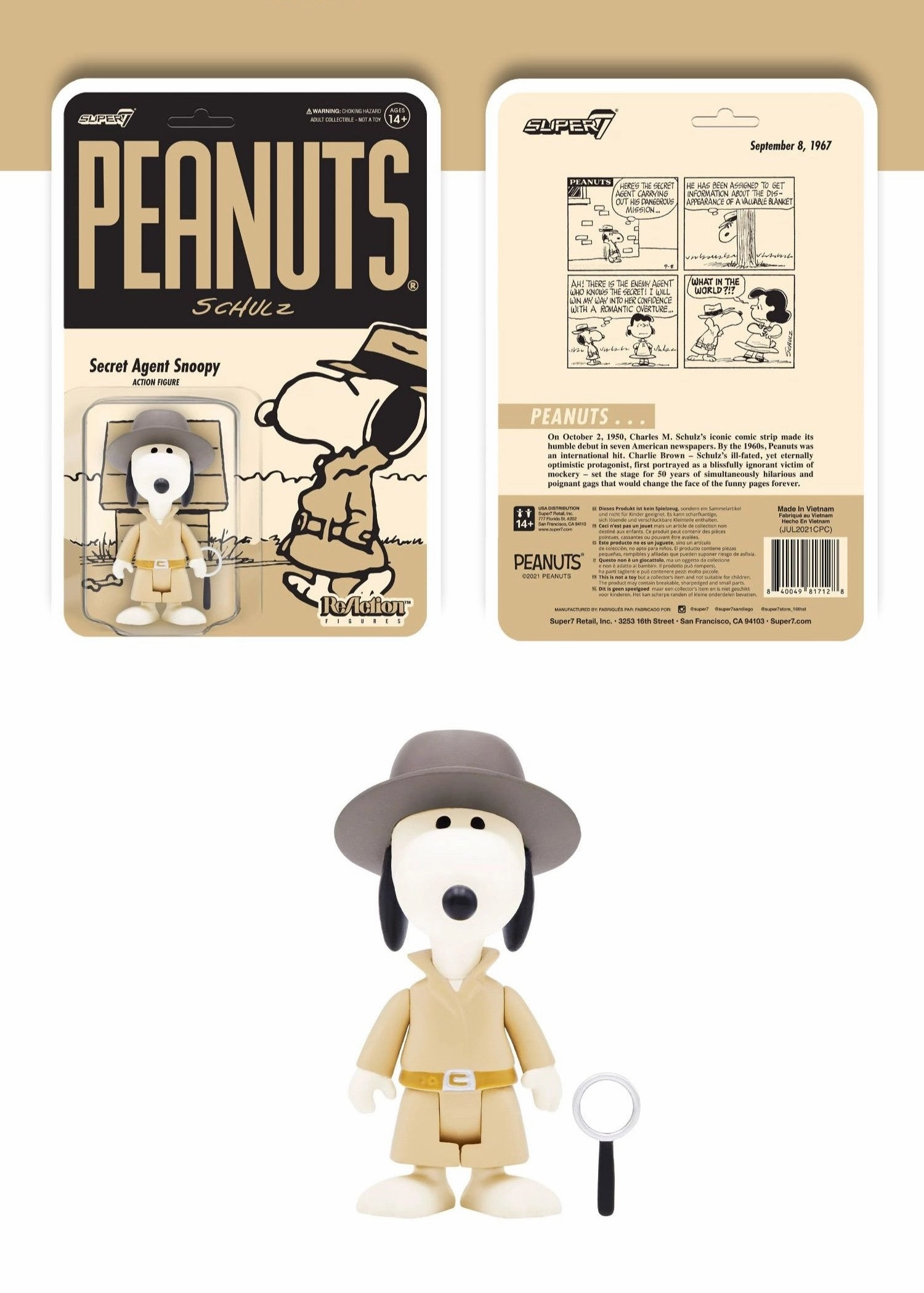 Peanuts Snoopy Vol.5 Vinyl ReAction Figure Time Saver Nonprofit Support