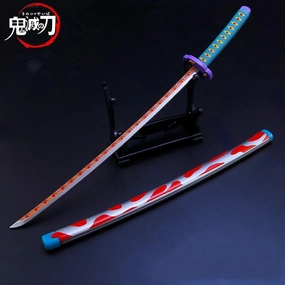 Nostalgic Value Smart Enemy Kokushibo Nichirin Blade Sword Metal Replica