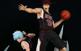 Kuroko's Basketball - Kuroko and Kagami (Black Version) 1/6 Scale Statue Cartoon Character