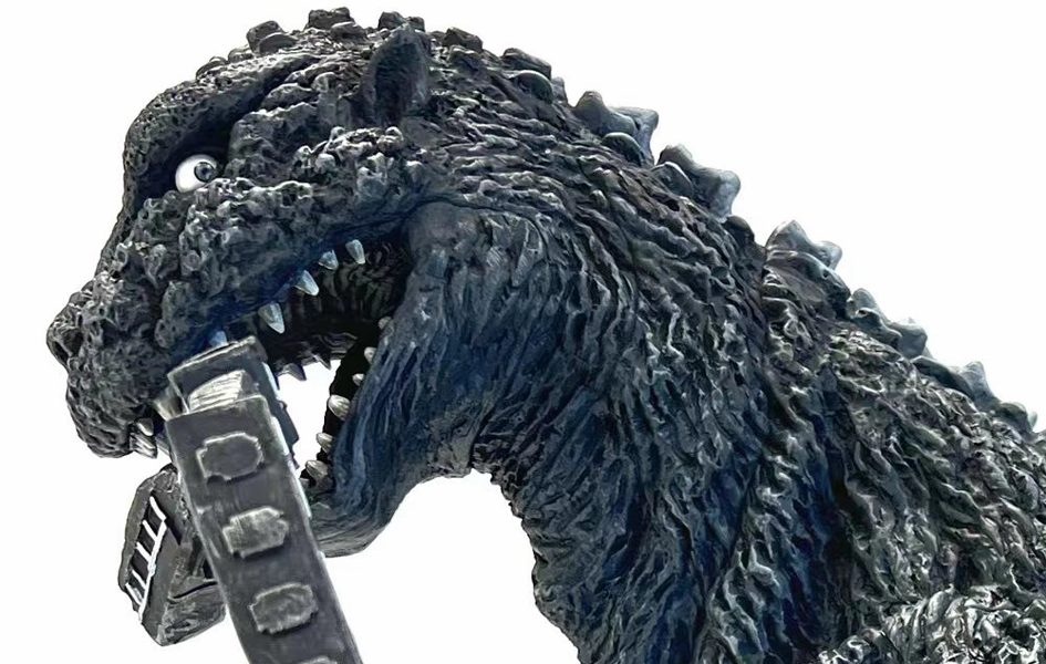 Godzilla (1954) - Godzilla Train Biter (B/W Film 70th Anniversary Ver.) Statue Celebrity Doll NFT Figure