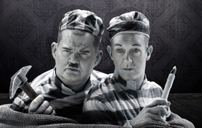Stan Laurel & Oliver Hardy 1/3 Scale Statue Posable Hero