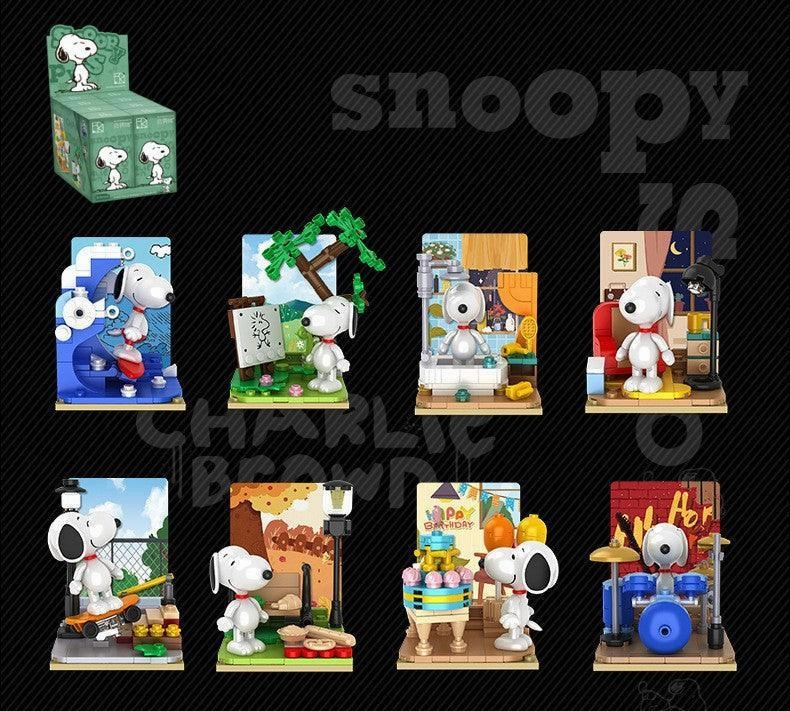 Snoopy Leisure Time Building Blocks Figure Blind Box Base Game Elite Status