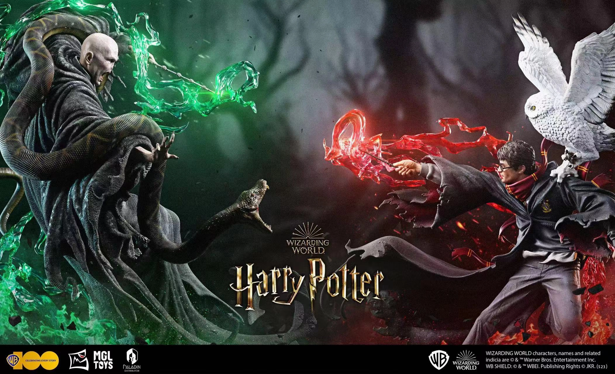 Harry Potter Vs Voldemort 1/4 Scale Statue SET Heroic Statue Collector's Club