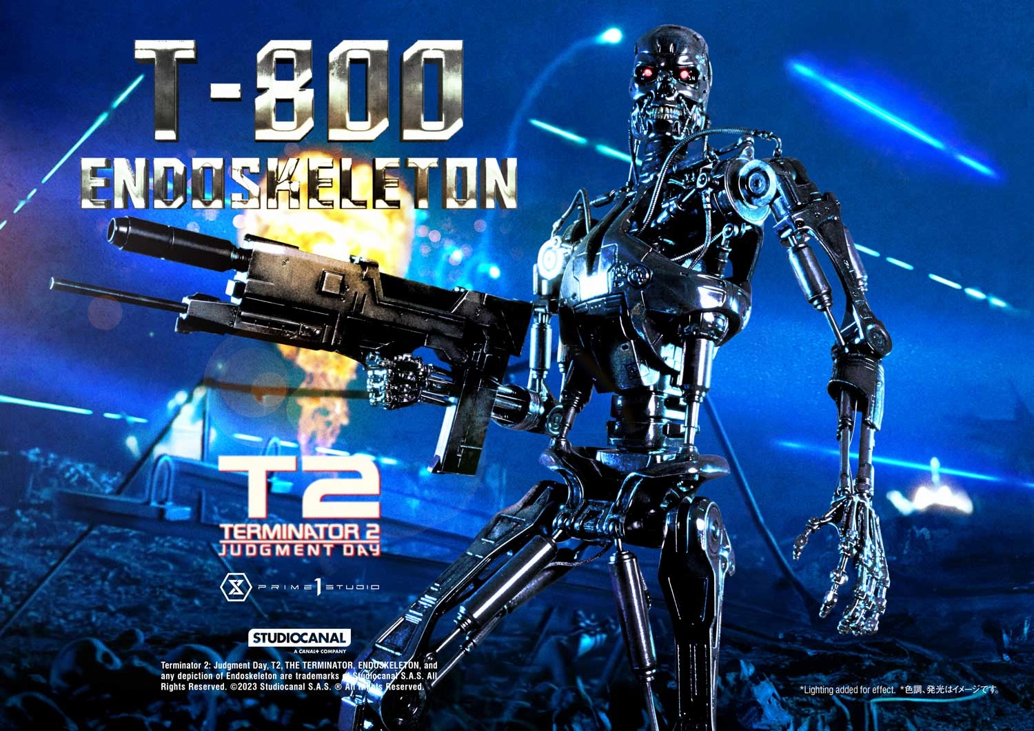 Terminator 2 - T-800 Endoskeleton (DX Bonus Version) 1/3 Scale Statue Villain Figure Toy Line