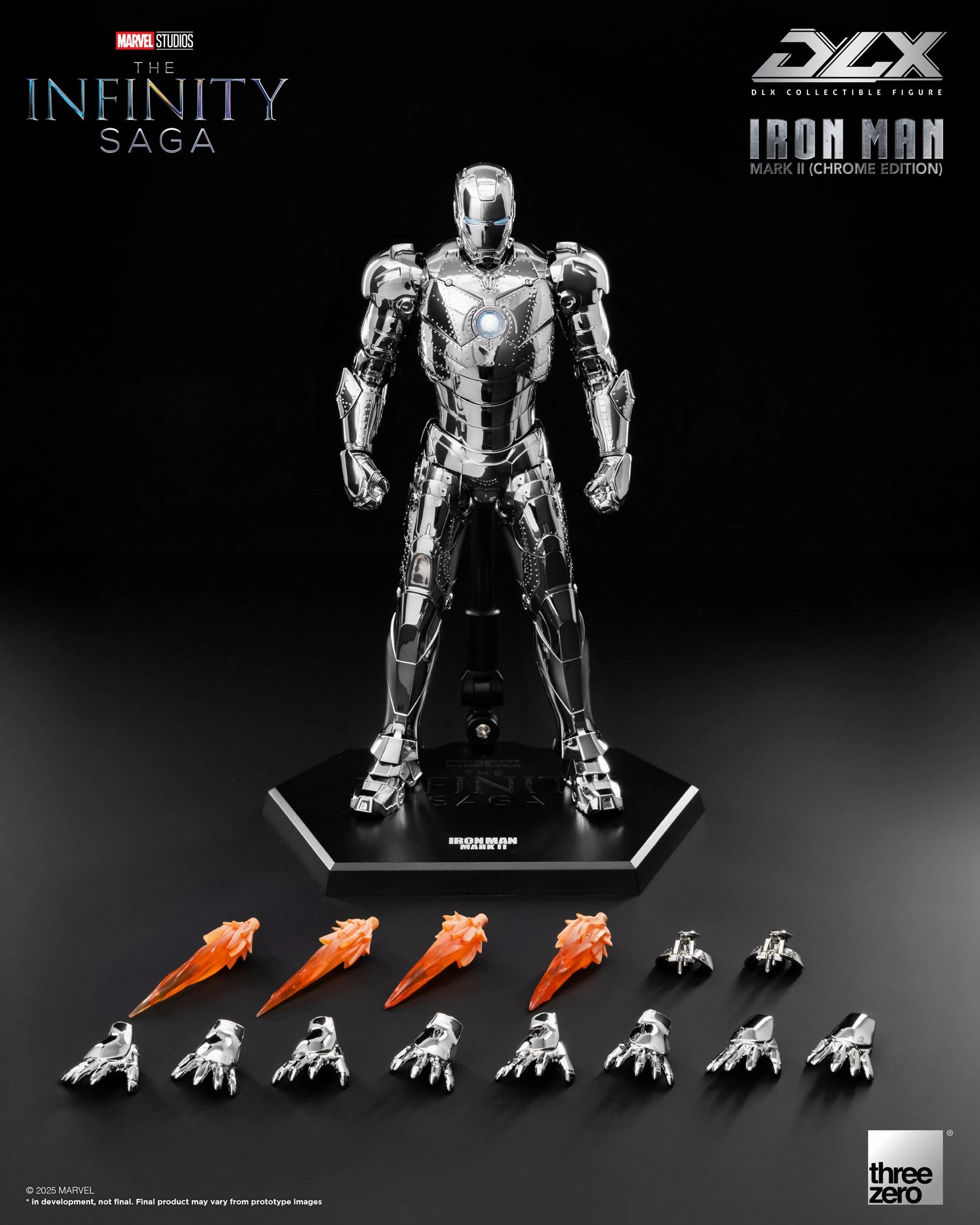 The Infinity Saga - Iron Man Mark 2 DLX (Chrome Edition) Figure Articulated Figure Horror Icon