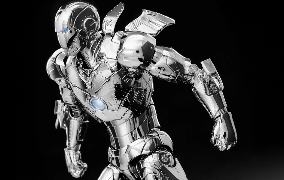 Anime Replica Collectors Hero The Infinity Saga - Iron Man Mark 2 DLX (Chrome Edition) Figure