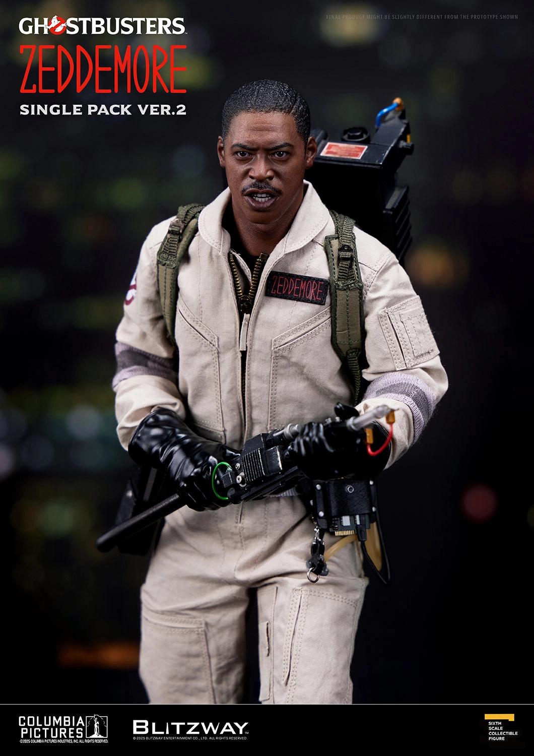 Ghostbusters - Winston Zeddemore (Single Pack ver. 2) 1/6 Scale Figure Instagram Worthy Message Option