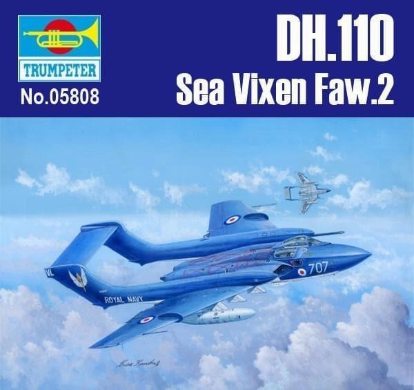 1:48 de Havilland DH.110 Sea Vixen Faw.2 Fighter Assembly Kit Definitive Version