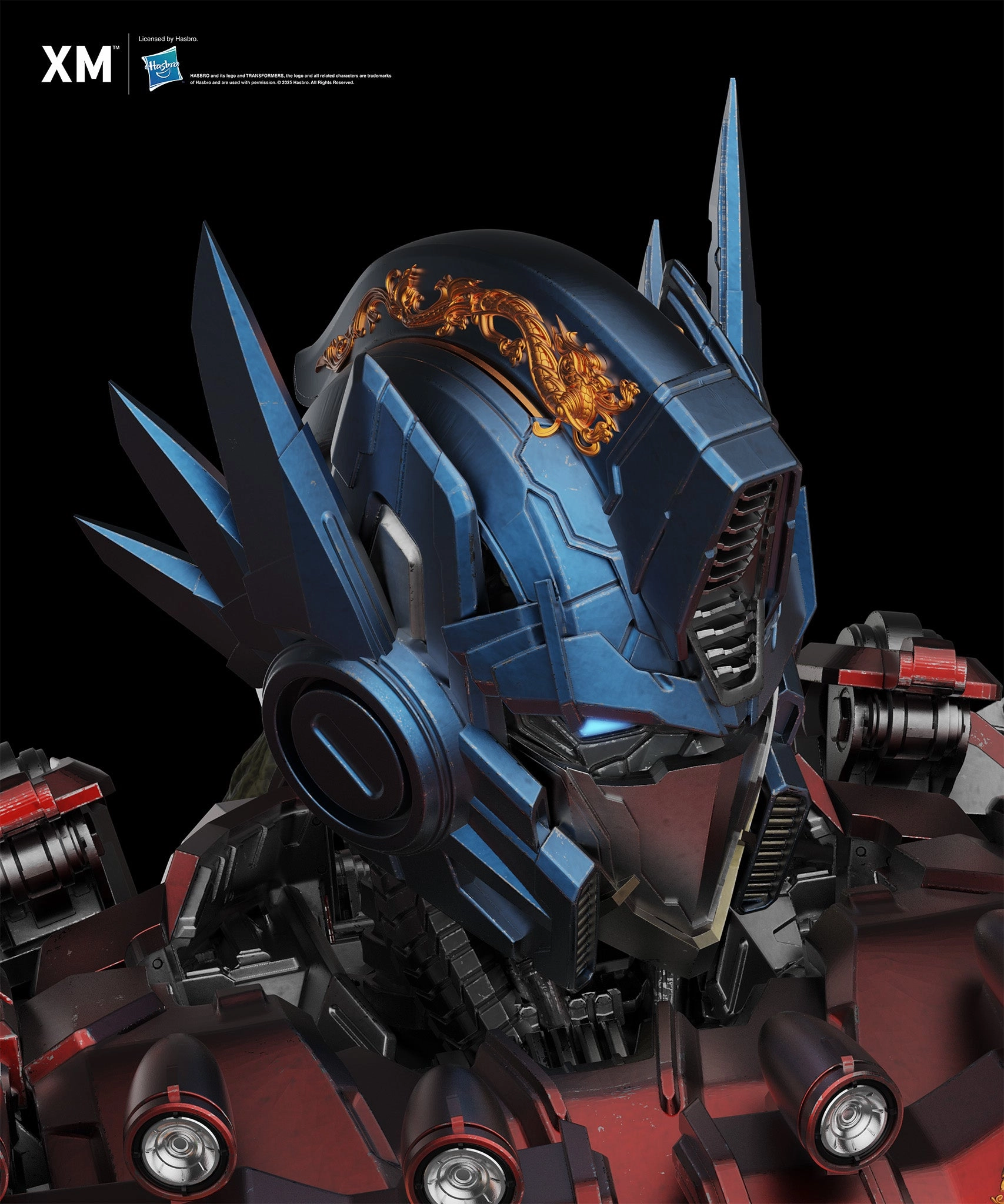 Transformers - Optimus Prime - Azure Dragon (Regular) 1/10 Scale Statue Posable Figure Chibi Replica