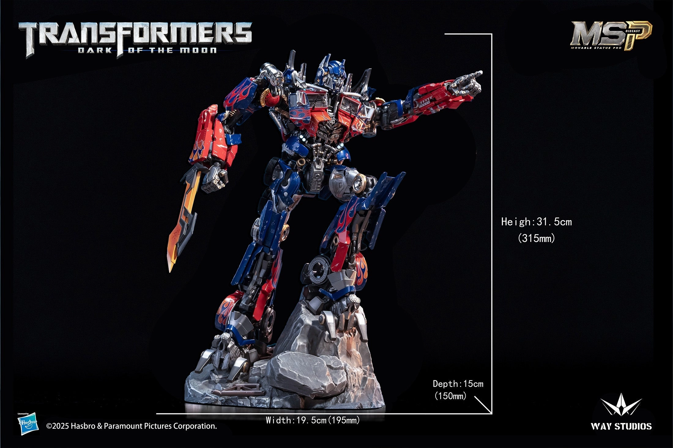 Limited Edition Posable Replica Transformers: Dark of the Moon - Jetwing Optimus Prime (Deluxe) MSP Series Figure
