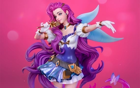 Durable Material Action Pose League of Legends - The Starry-Eyed Songstress Seraphine 1/4 Scale Statue