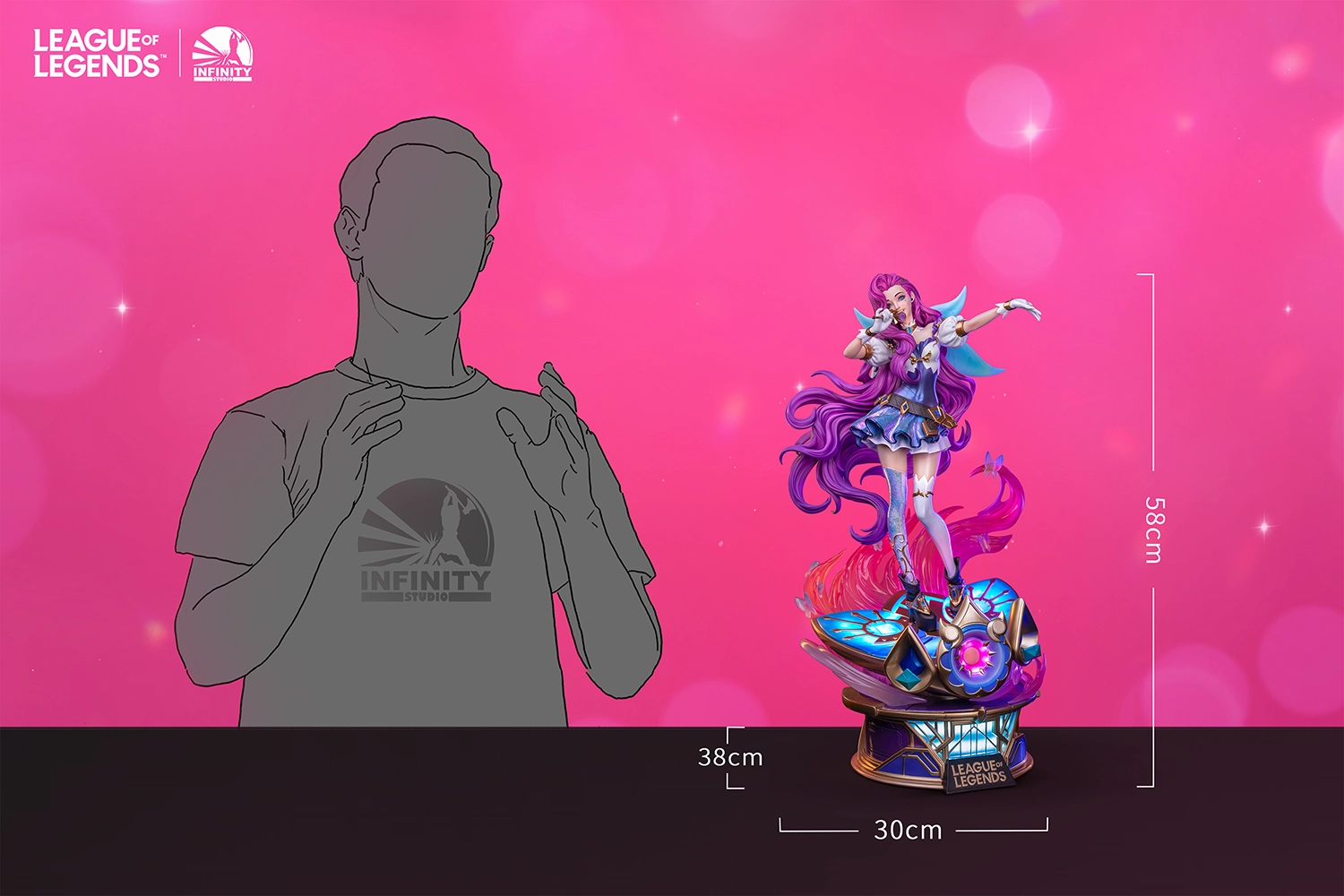 League of Legends - The Starry-Eyed Songstress Seraphine 1/4 Scale Statue Swapable Head