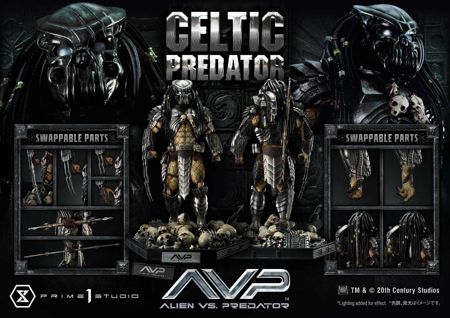 Posable Action Alien vs. Predator - Celtic Predator (Bonus Version) 1/3 Scale Statue