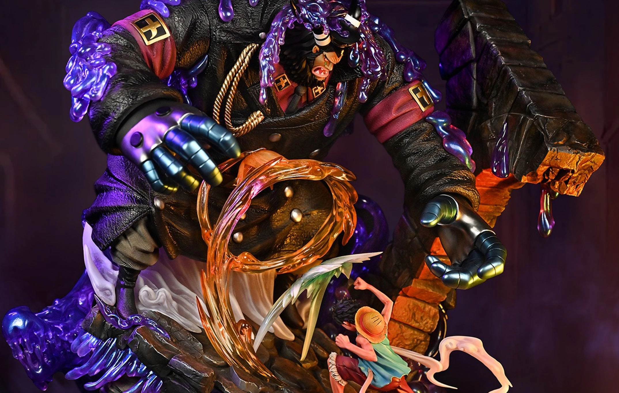 One Piece Luffy vs Magellan Statue CAD Design