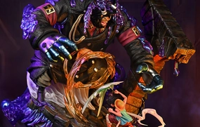 One Piece Luffy vs Magellan Statue CAD Design