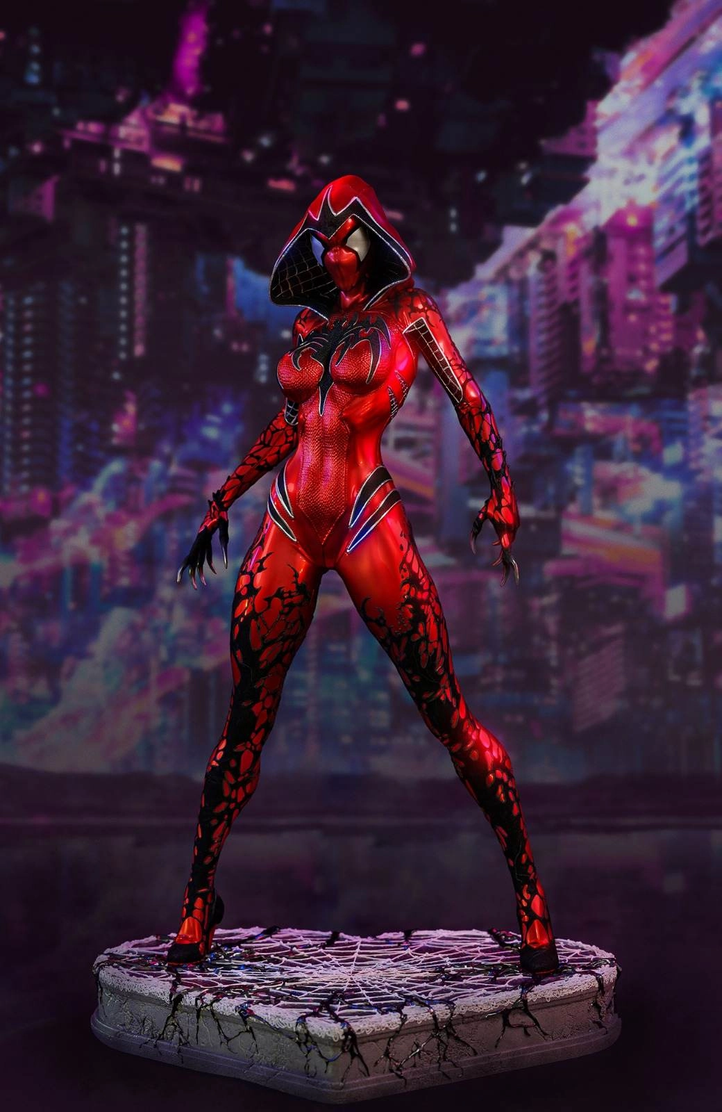 Totem Animal White Widow Symbiote (RED VERSION) 1/4 Scale Statue