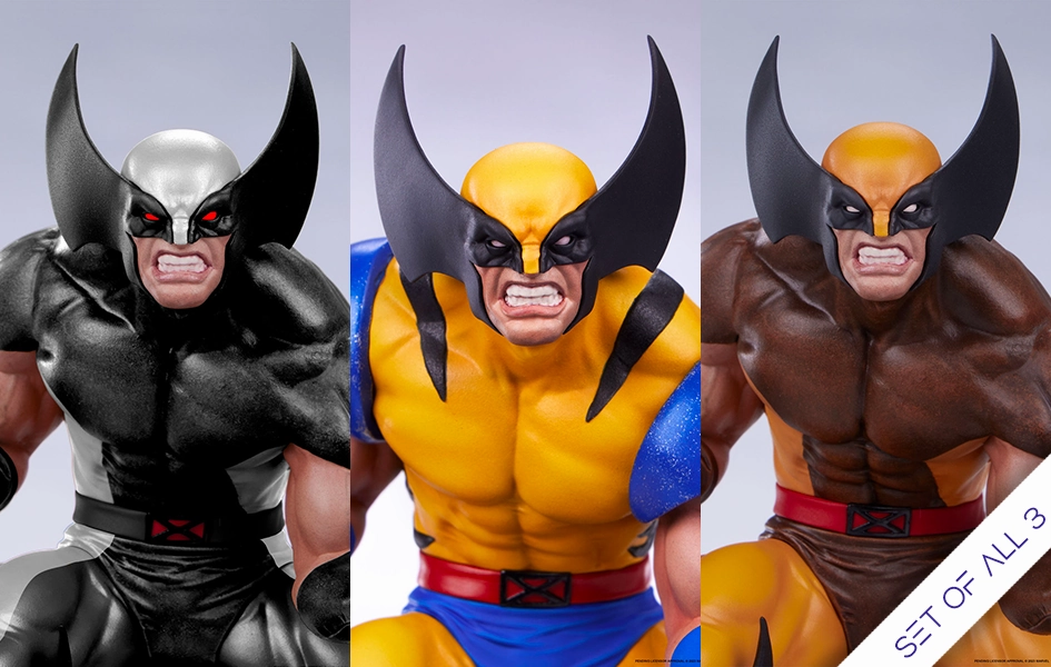 Passed Down Kids Room Marvel Gamerverse - Wolverine (All 3 Color Variants) 1/10 Scale Statue Set