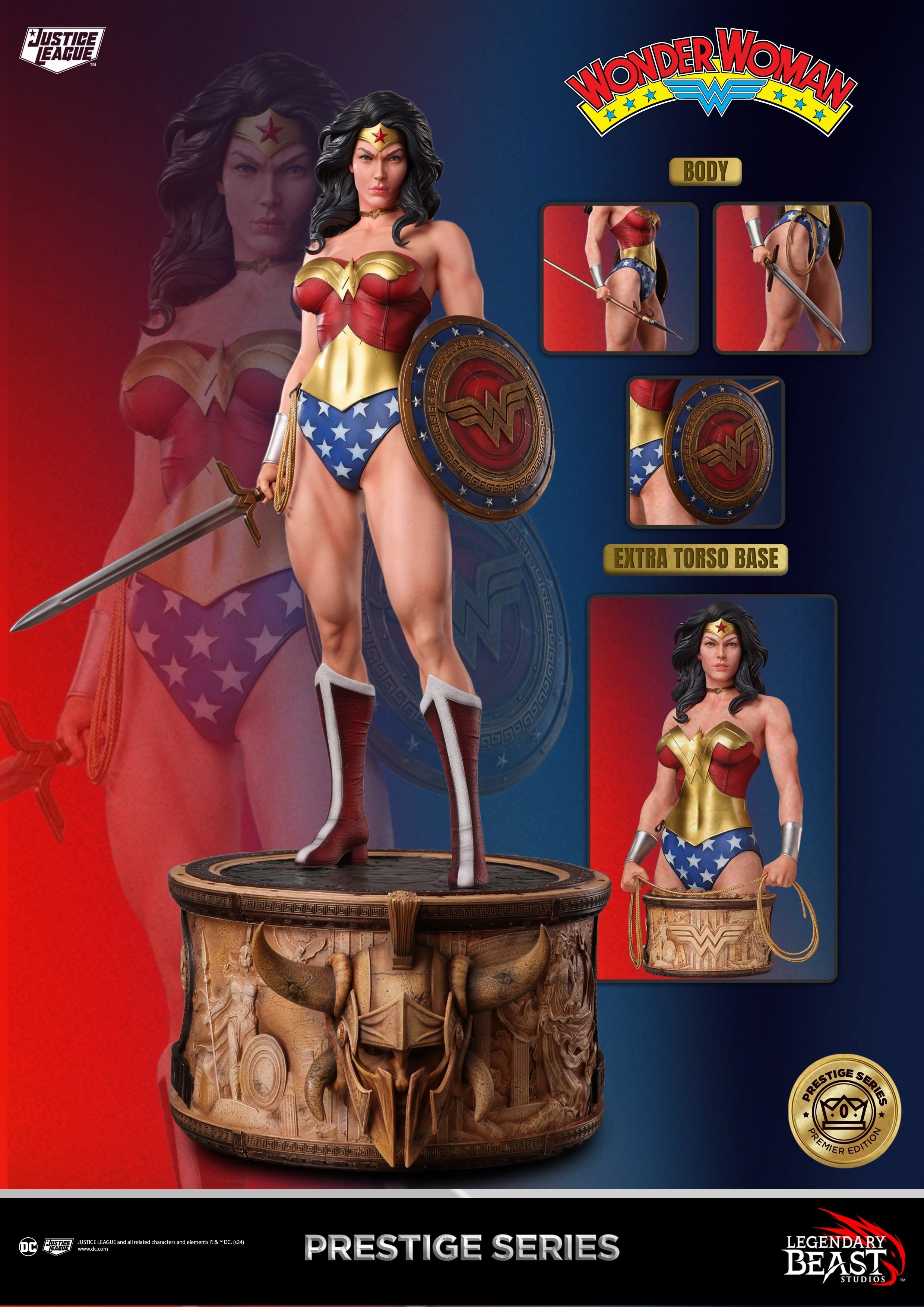Gaming Toy Robot Hero Wonder Woman (Premier Edition) Prestige Series 1/3 Scale Statue