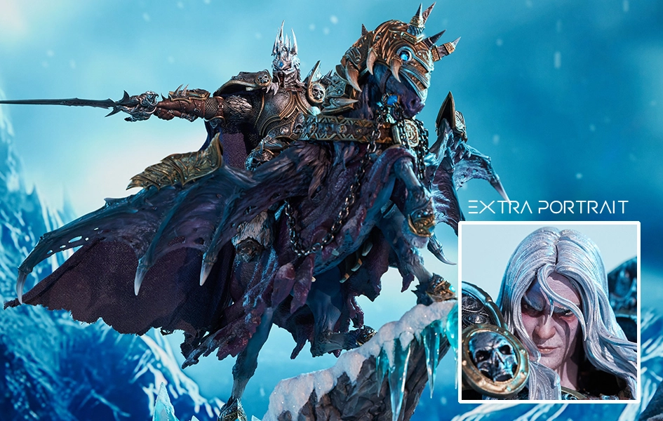Articulated Replica Vinyl Statue World of Warcraft - The Lich King & Invincible Statue