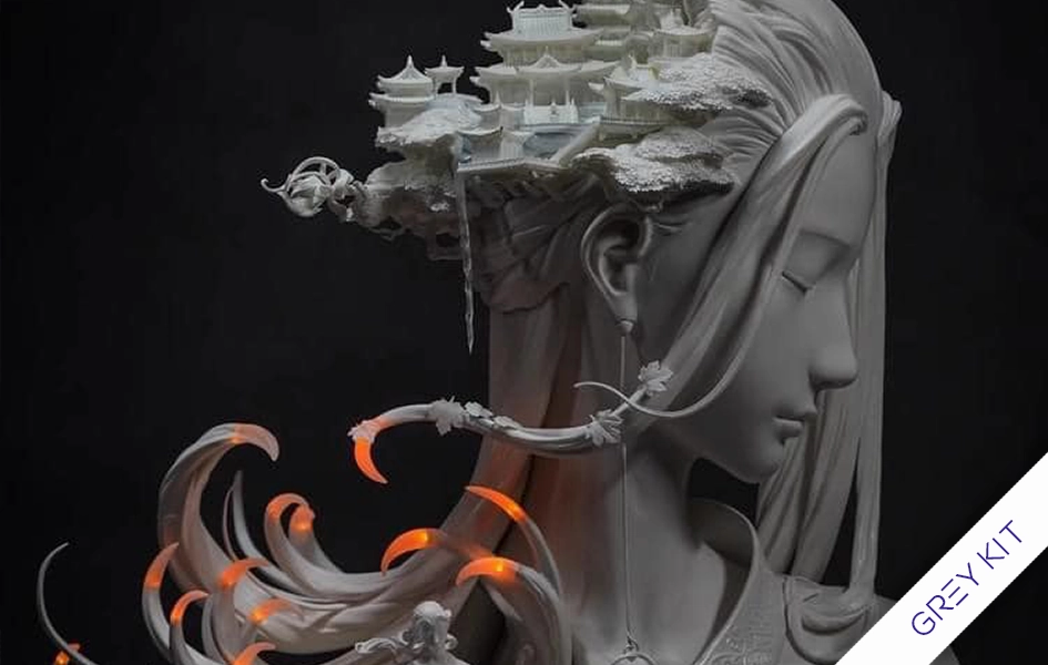 Yan Hua Yi Leng (Grey Kit) by Yuan Xing Liang x Vincent Fang Artistic expression Hero Replica